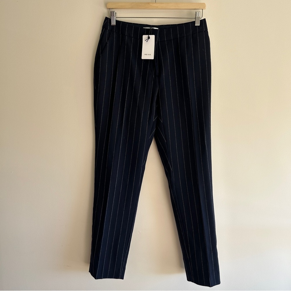 REISS Piper trouser tailored Navy NWT - Picture 2 of 8